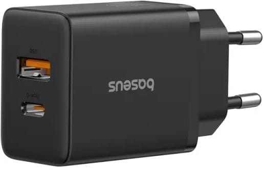 Фото - Мережевий зарядний пристрій Baseus Cube Fast Charger C+U 30W EU Cluster Black (P10111404113-00)