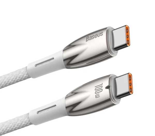 Фото - Кабель Baseus Glimmer Series Fast Charging Type-C to Type-C 100W 2m (CADH000802)