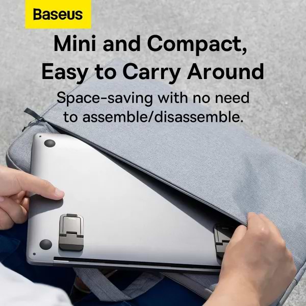 Фото - Підставка під ноутбук Baseus Slim Laptop Kickstand 2pcs Grey (LUZC000013)