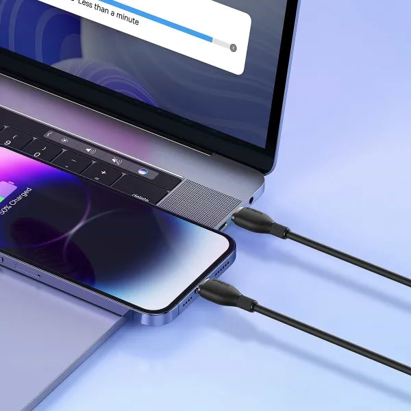 Фото - Кабель синхронизации данных Baseus Pudding Series Fast Charging Cable Type-C to iP 20W 1.2m Cluster Black (P10355701111-00)