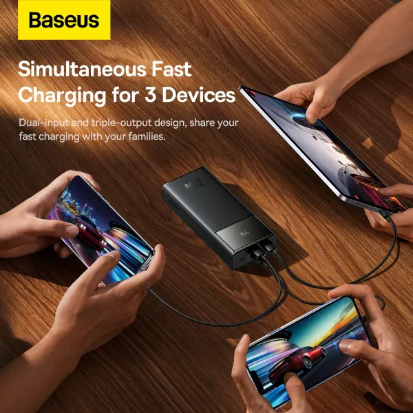 Фото - Батарея мобильная Baseus Star Lord Display 22.5W 30000 mAh QC3.0 PD3.0 Black (PPXJ080101)