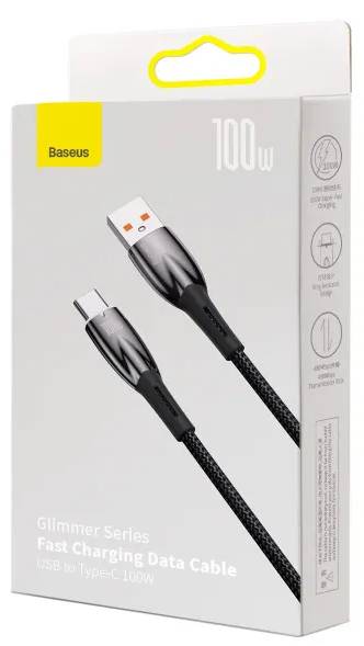 Фото - Кабель синхронизации данных Baseus USB Type-C 100W 1m Black (CADH000401)