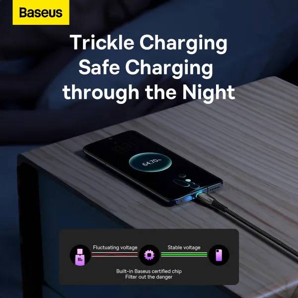 Фото - Кабель синхронизации данных Baseus USB Type-C 100W 1m Black (CADH000401)