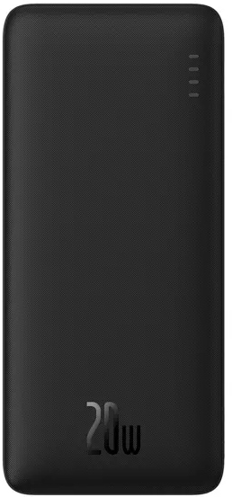 Батарея мобільна Baseus Airpow Fast Charge Power Bank 10000mAh 20W Black (PPQD090001) - Фото 1