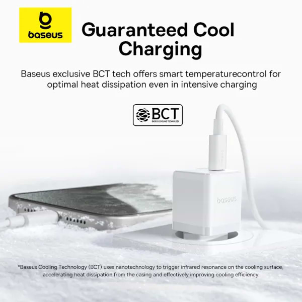 Фото - Сетевое зарядное устройство Baseus Palm Fast Charger Type-C+USB 30W white (P1011160A213-00)