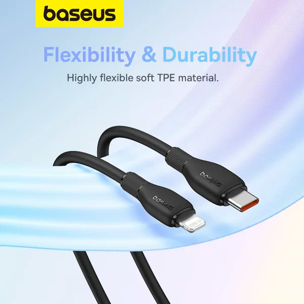 Фото - Кабель синхронизации данных Baseus Pudding Series Fast Charging Cable Type-C to iP 20W 1.2m Cluster Black (P10355701111-00)