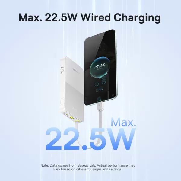 Фото - Батарея мобильная Baseus EnerFill Bipow2 Pro 22.5W 10000mAh White (E0027601)