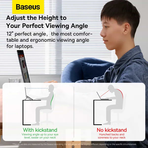 Фото - Підставка під ноутбук Baseus Slim Laptop Kickstand 2pcs Grey (LUZC000013)