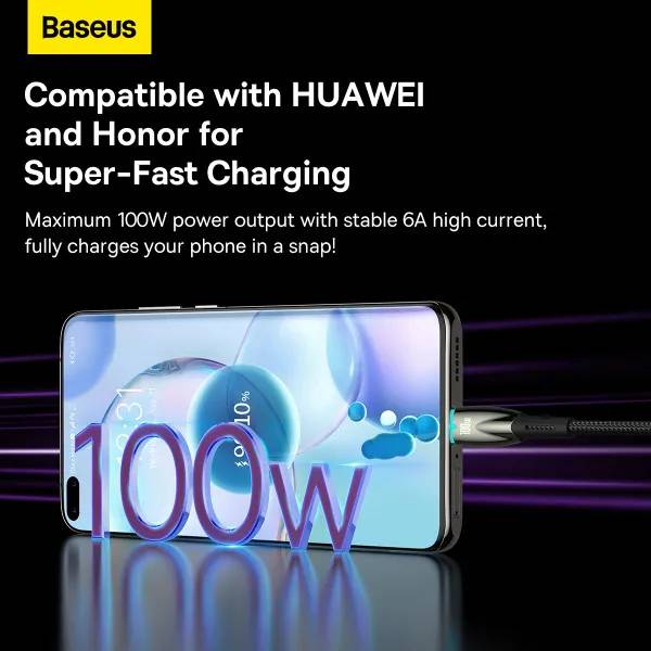 Фото - Кабель синхронизации данных Baseus USB Type-C 100W 1m Black (CADH000401)