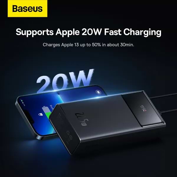 Фото - Батарея мобильная Baseus Star Lord Display 22.5W 30000 mAh QC3.0 PD3.0 Black (PPXJ080101)
