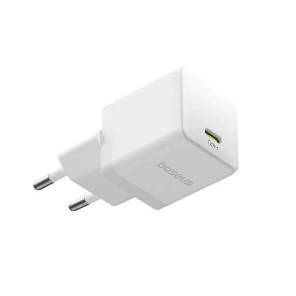 Фото - Сетевое зарядное устройство Baseus Palm Fast Charger 1C 30W EU Moon White (P10111605213-01)