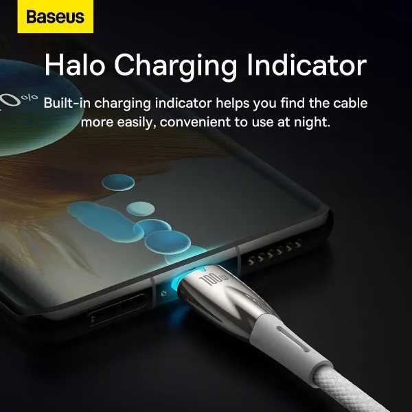Фото - Кабель Baseus Glimmer Series Fast Charging Type-C to Type-C 100W 2m (CADH000802)