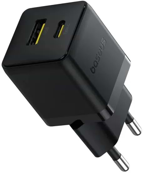 Фото - Мережевий зарядний пристрій Baseus Palm Fast Charger C+U 20W EU Cluster Black (P10111608113-00)