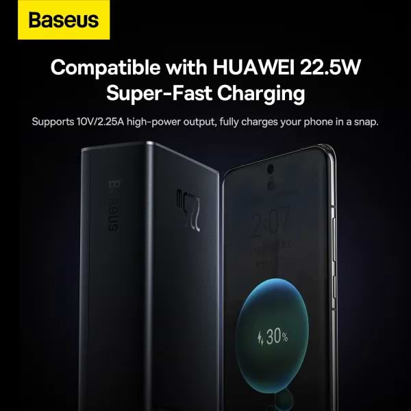 Фото - Батарея мобильная Baseus Star Lord Display 22.5W 30000 mAh QC3.0 PD3.0 Black (PPXJ080101)