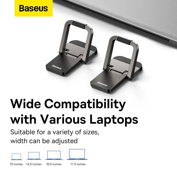 Фото - Підставка під ноутбук Baseus Slim Laptop Kickstand 2pcs Grey (LUZC000013)