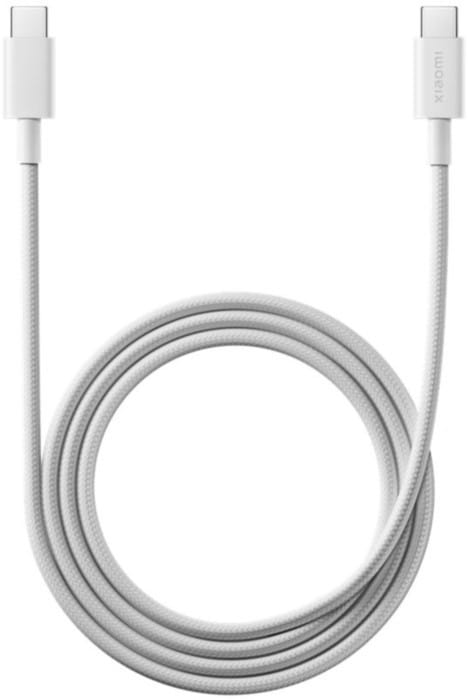 Кабель синхронизации данных Xiaomi Braided Type-C-Type-C 6A 1m (BHR087KGL) White - Фото 1