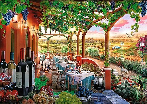 Фото - Пазлы (8+) Trefl Время чаепития – "Итальянский виноградник" 1000 элм. (10807)