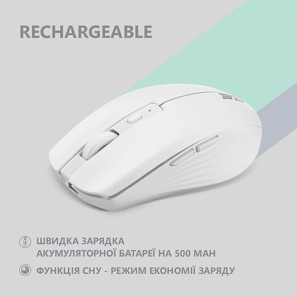 Фото - Мышь беспроводная 2E MF270 Silent Rechargeable WL White