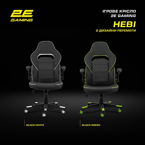 Фото - Кресло для геймеров 2E Hebi Black/White (2E-GC-HEB-BKWT)