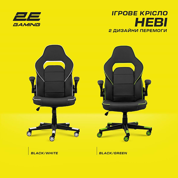 Фото - Кресло для геймеров 2E Hebi Black/White (2E-GC-HEB-BKWT)