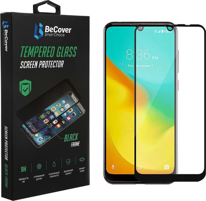 Защитное стекло для смартфона BeCover for ZTE Blade A51/A71 Black (706670) - Фото 1