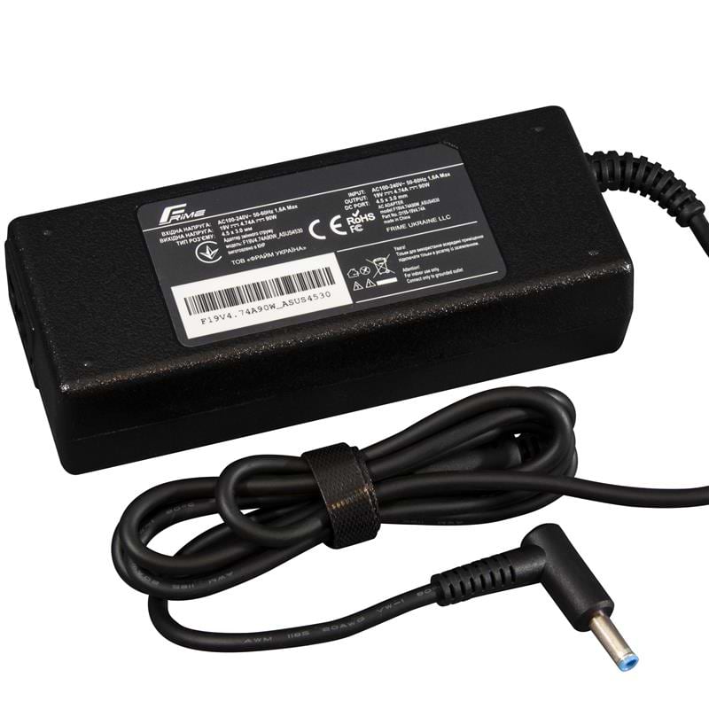 Зарядний пристрій для ноутбука Frime Asus 19V 4.74A 90W 4.5x3.0мм + каб. (F19V4.74A90W_ASUS4530) - Фото 1