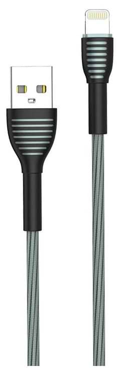 Кабель синхронізації даних Colorway USB-Lightning 3А, 1м, Gray (CW-CBUL041-GR)