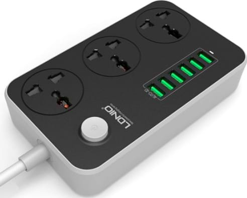 Фото - Мережевий фільтр Ldnio 3 р 6 USB, 2 m Black/Grey (SC3604/19045)