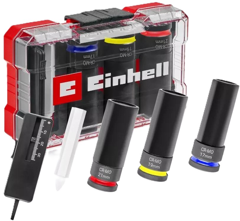 Набір торцевих голівок Einhell 80 мм 1/2" 3 шт. (109273)