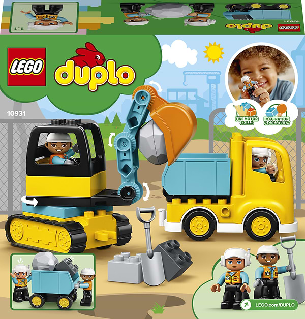 Фото - Конструктор LEGO DUPLO Вантажівка і гусеничний екскаватор (10931)