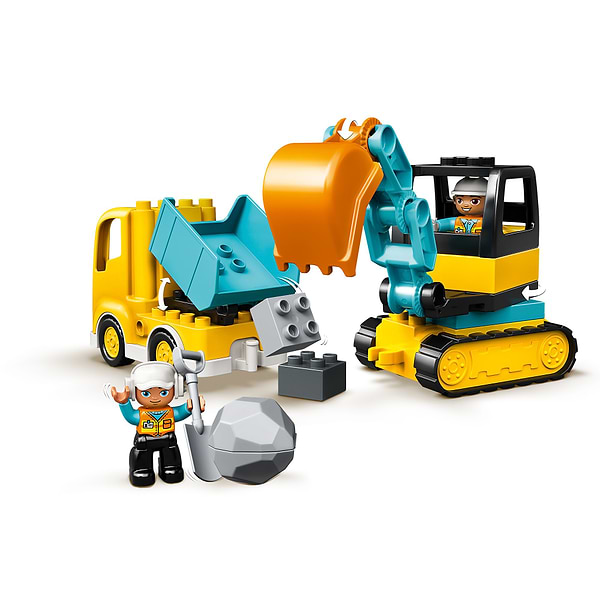 Фото - Конструктор LEGO DUPLO Вантажівка і гусеничний екскаватор (10931)