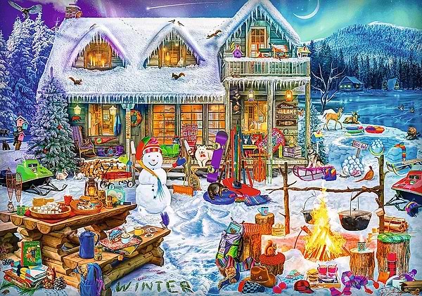 Фото - Пазли (8 +) Trefl Зимовий час 1000 XMAS (09481)