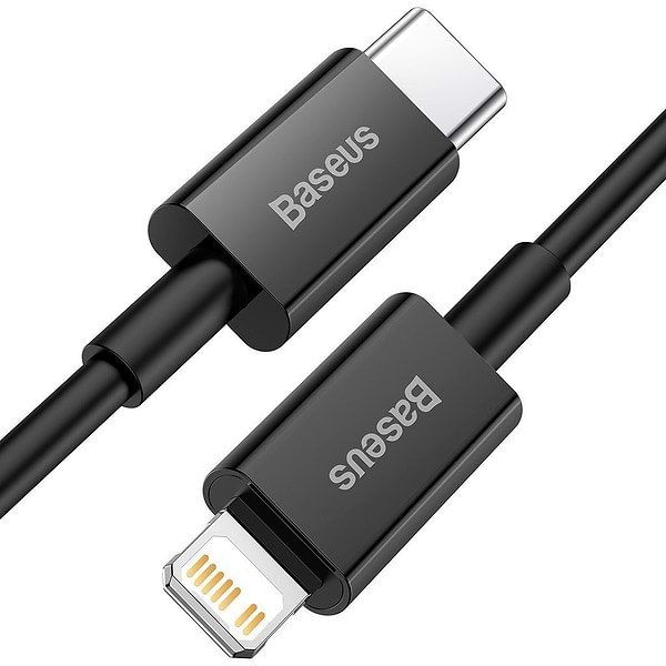 Фото - Кабель синхронизации данных Baseus Superior Fast Charging USB-C-Lightning 1m Black (CATLYS-A01)