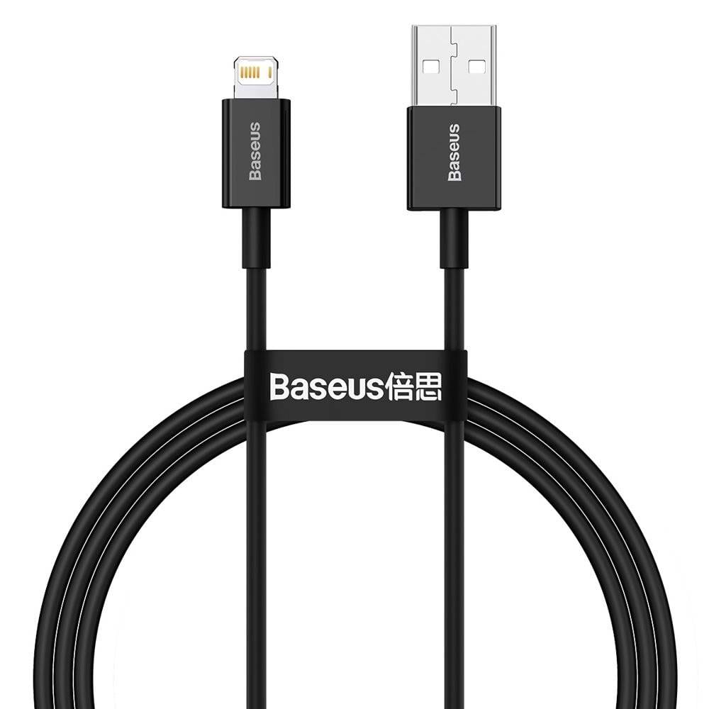 Кабель синхронизации данных Baseus Superior Fast Charging USB-Lightning 2m Black (CALYS-C01) - Фото 1