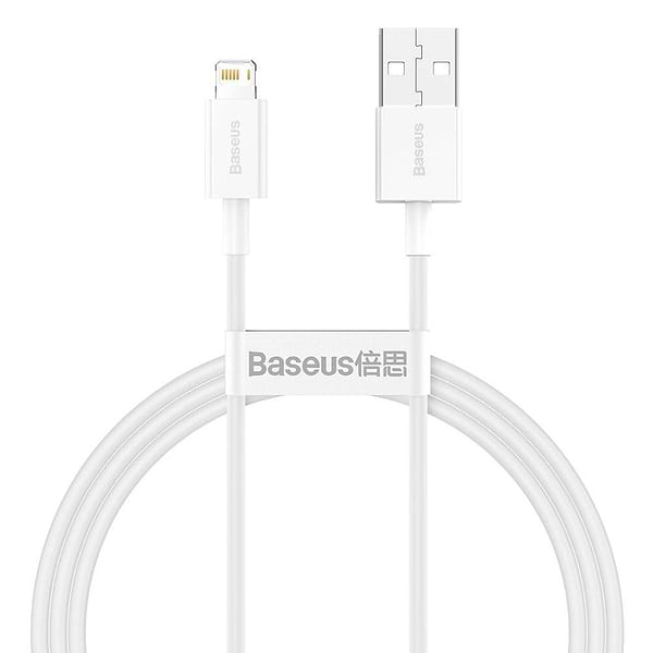 Фото - Кабель синхронизации данных Baseus Superior Fast Charging USB-Lightning 1.5m White (CALYS-B02)