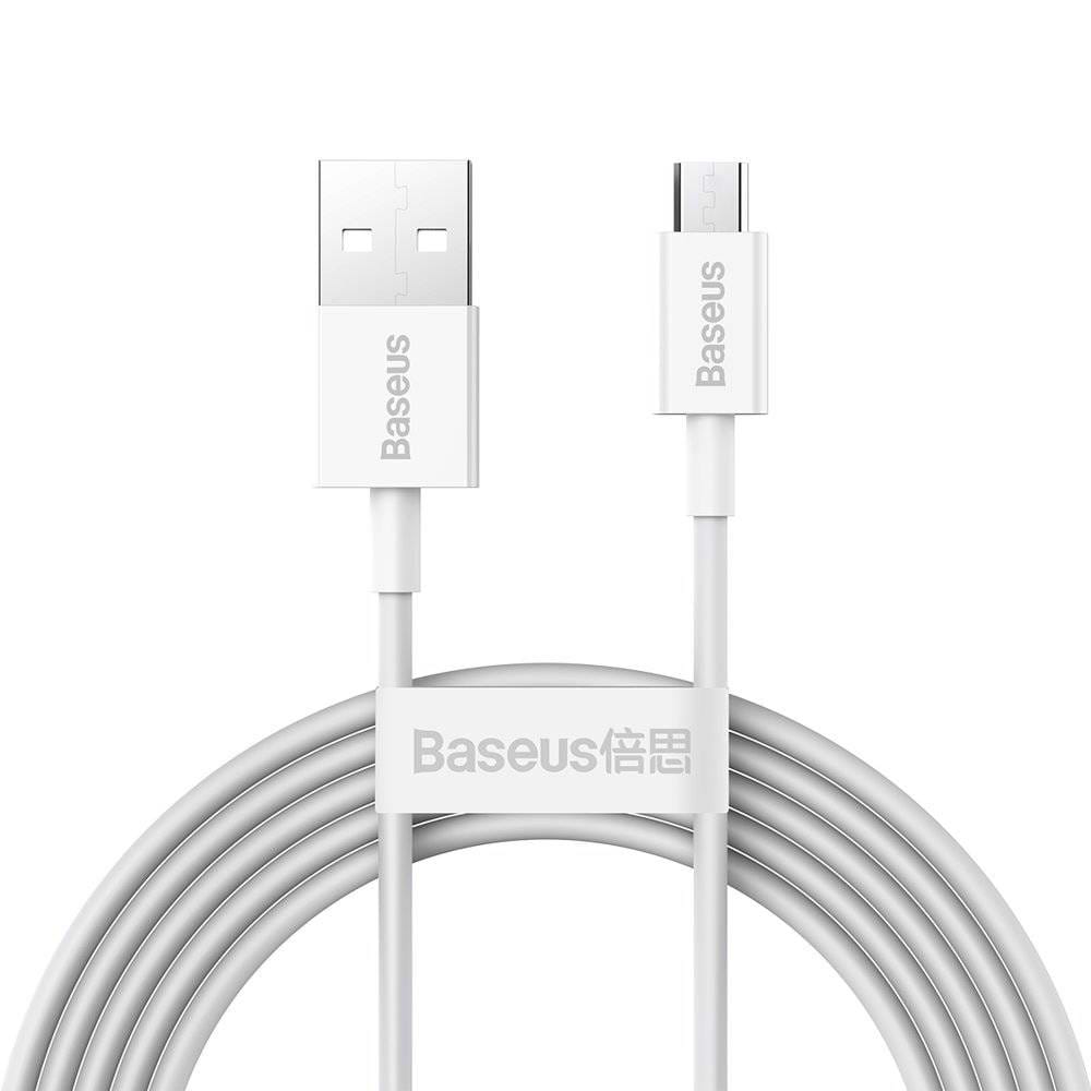 Купити Кабель синхронізації даних Baseus Superior Fast Charging USB-microUSB 1m White (CAMYS-02) - Фото 1 Кабель синхронізації даних Baseus Superior Fast Charging USB-microUSB 1m White (CAMYS-02) - Фото 1