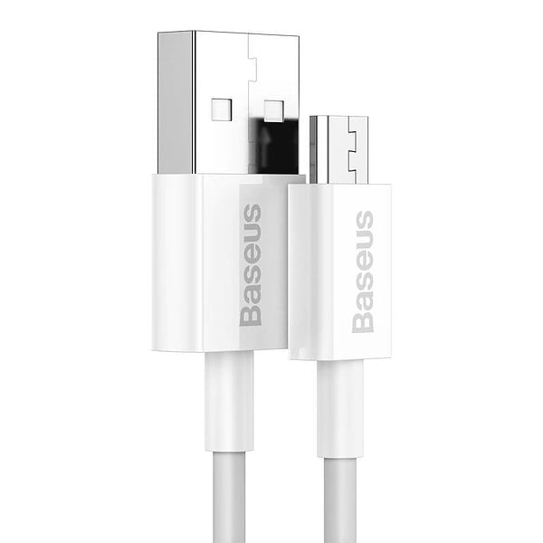 Фото - Кабель синхронизации данных Baseus Superior Fast Charging USB-microUSB 1m White (CAMYS-02)