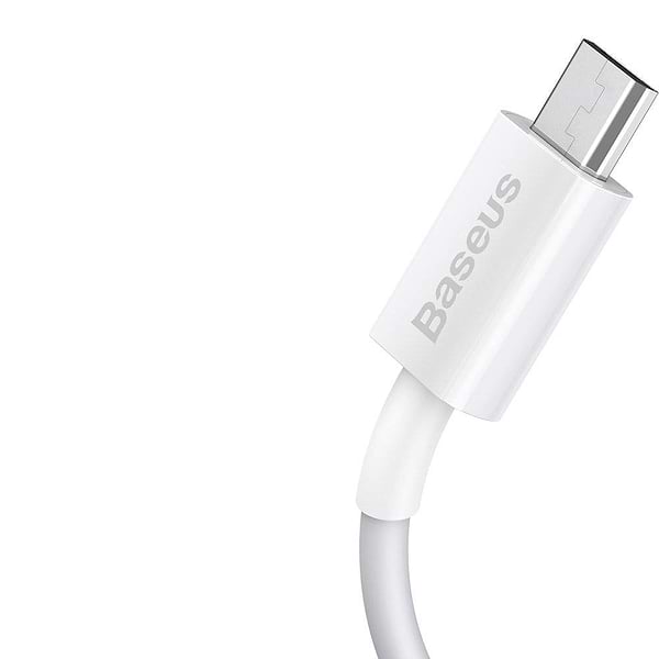 Фото - Кабель синхронизации данных Baseus Superior Fast Charging USB-microUSB 1m White (CAMYS-02)