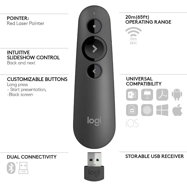Фото - Презентер Logitech R500s Presentation Remote (910-005843)