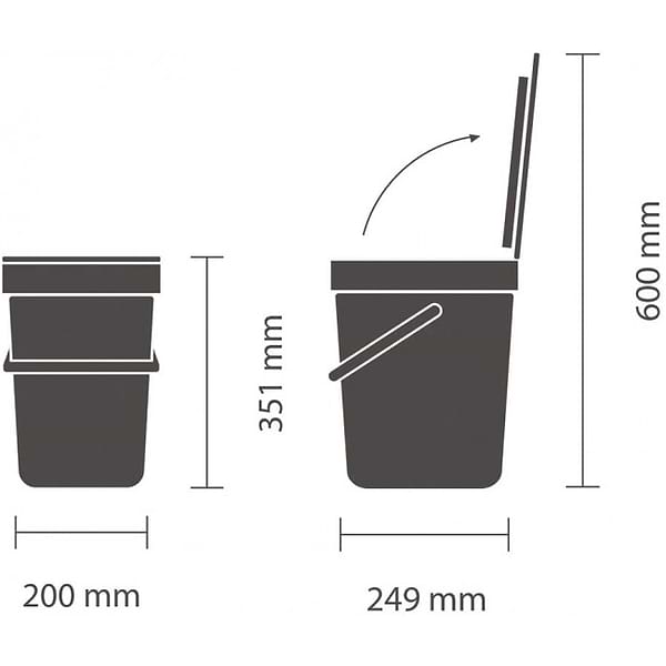 Фото - Бак для сміття Brabantia Sort&Go 12 л 109805