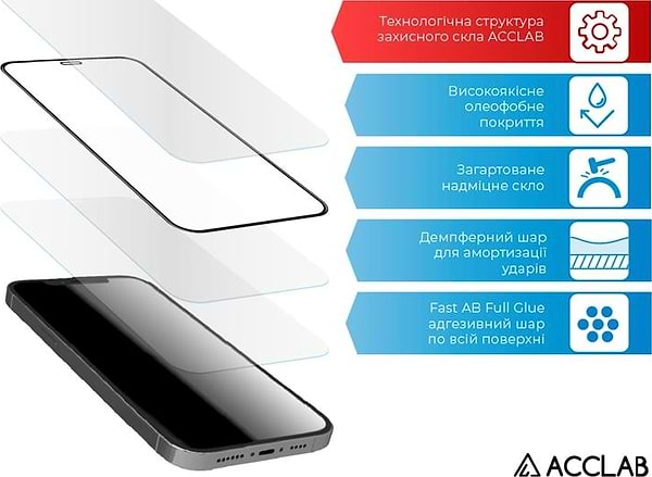 Фото - Защитное стекло для смартфона ACCLAB Full Glue for ZTE Blade V30 Black (1283126515743)