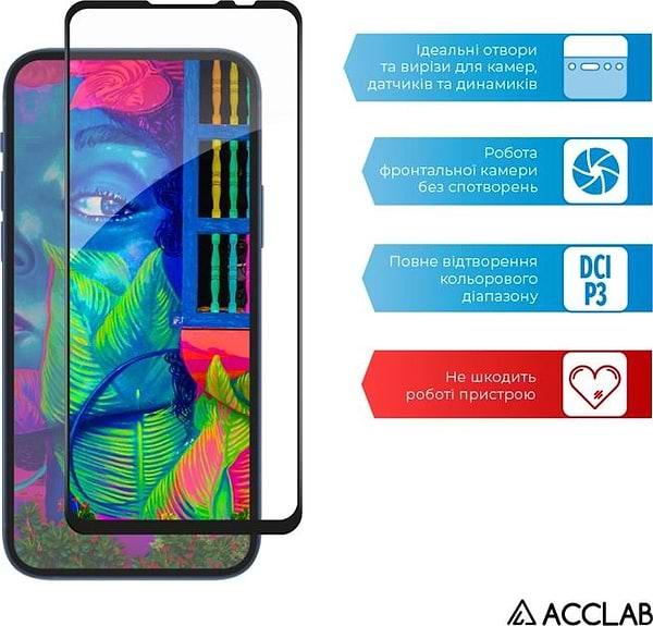 Фото - Защитное стекло для смартфона ACCLAB Full Glue for ZTE Blade V30 Black (1283126515743)