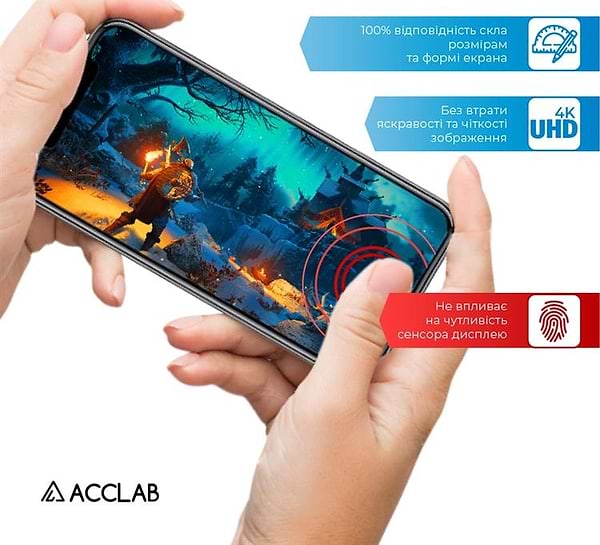 Фото - Защитное стекло для смартфона ACCLAB Full Glue for ZTE Blade V30 Black (1283126515743)