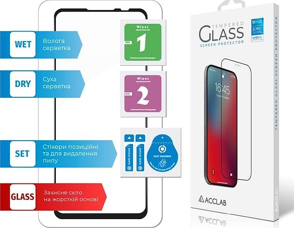 Фото - Защитное стекло для смартфона ACCLAB Full Glue for ZTE Blade V30 Black (1283126515743)