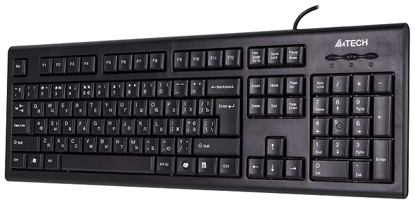 Фото - Клавіатура дротова A4tech KR-85 USB (Black)