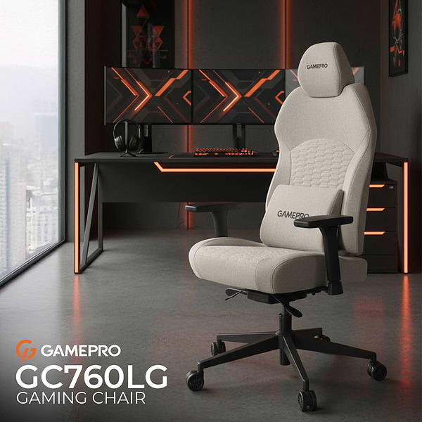 Фото - Кресло для геймеров GamePro GC760LG Light Grey