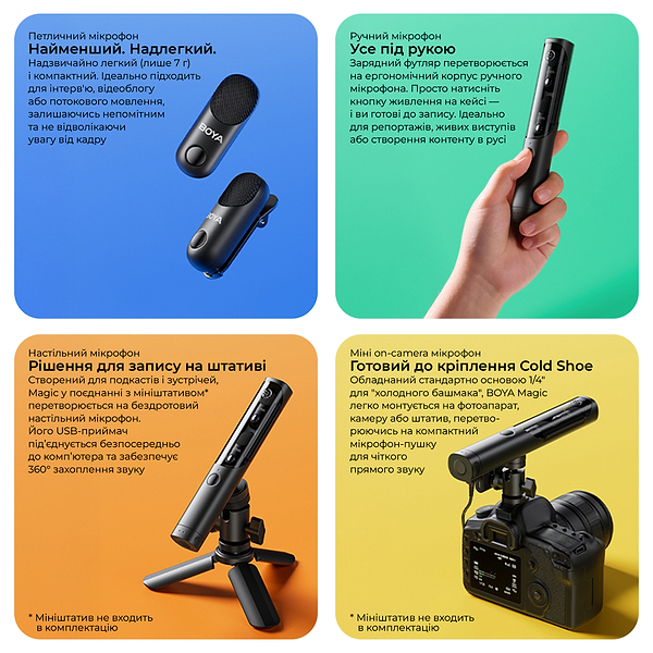 Фото - Мікрофон для смартфона Boya Magic-07 Type-C/Lightning Black