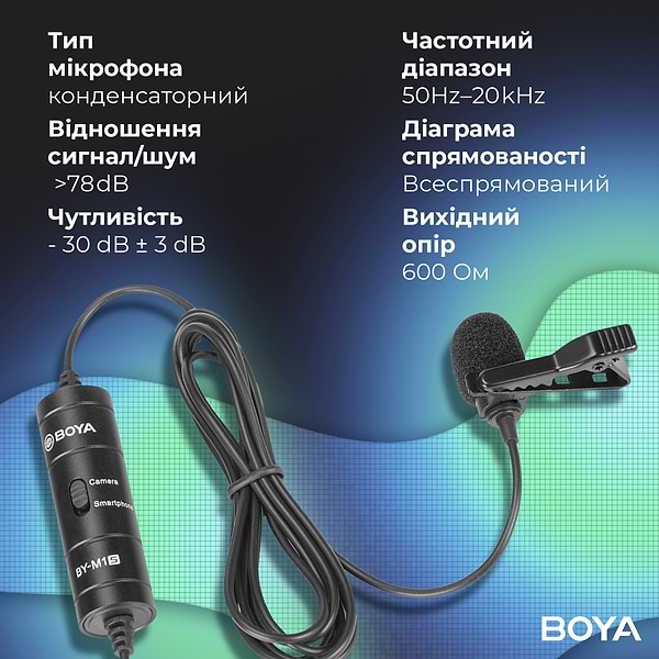 Фото - Микрофон для смартфона Boya BY-M1S Black