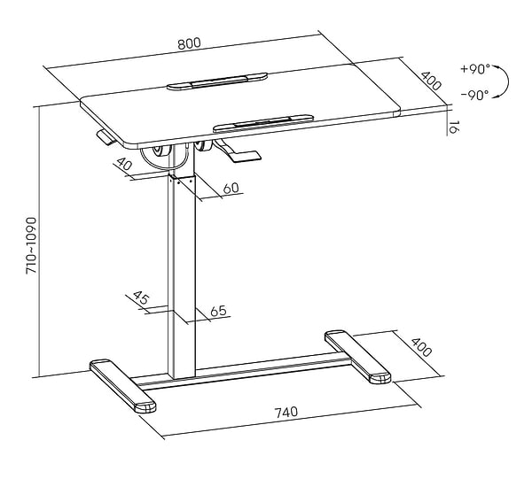Фото - Стол с электрорегулировкой высоты OfficePro и наклоном столешницы ODM405B Black