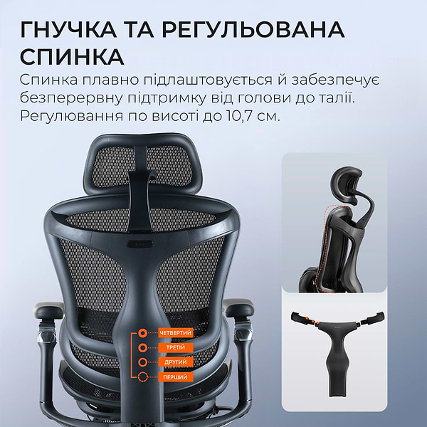 Фото - Кресло офисное Sihoo DORO C300 Pro Mesh Black with footrest (DORO-C300-PRO-M101-JT)